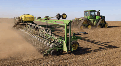 John Deere planter at work